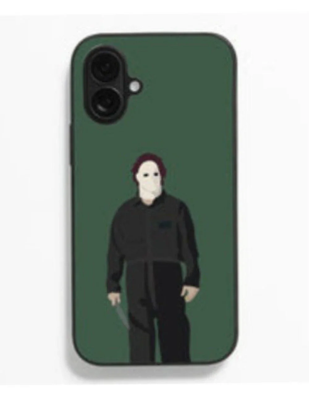HALLOWEEN Myers Silicone Phone Case with Bling Finger Ring/Stand (Samsung A14)